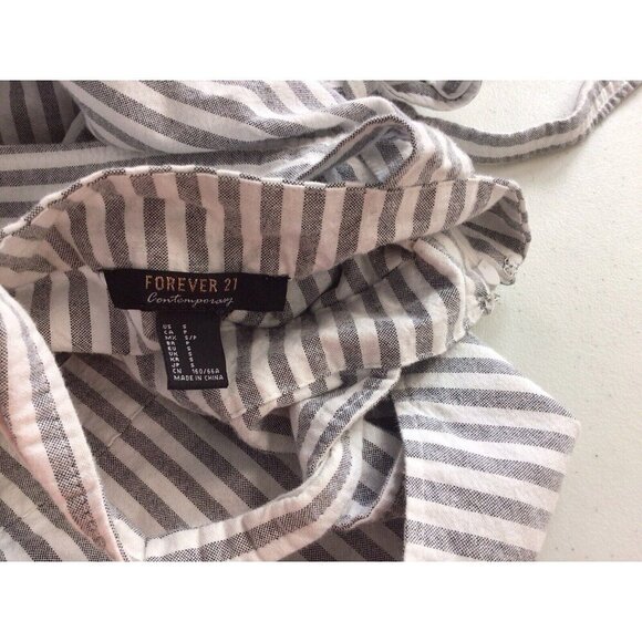 Forever 21 Stripe Overalls Womens Small - Picture 8 of 10